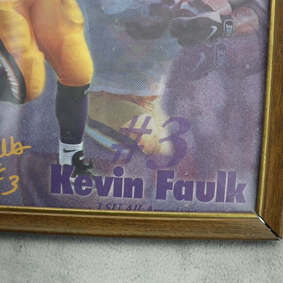 Kevin Faulk #3 Framed Sign Autographed LSU All American Football Picture - Picture 3 of 11